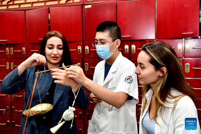 นักเรียนต่างชาติจากประเทศหนึ่งแถบหนึ่งเส้นทางสัมผัสวัฒนธรรมแพทย์แผนจีนที่ซานตง