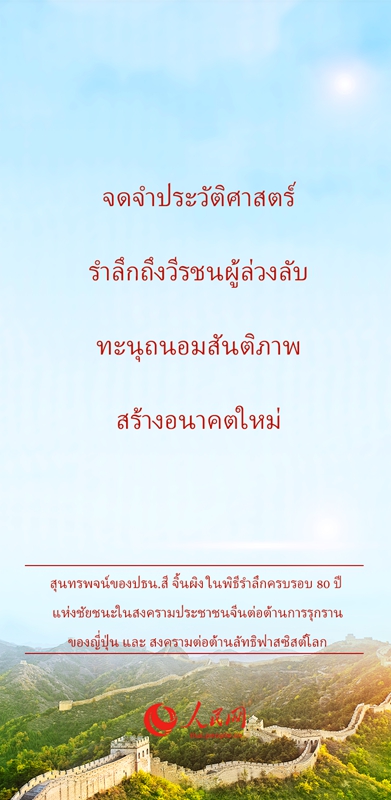 คำปราศรัยสำคัญของ ปธน.สี จิ้นผิงในพิธีรำลึกฯ